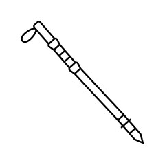 trekking poles ultralight ultralight hiking line icon vector illustration