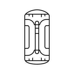 compression sack ultralight hiking line icon vector illustration