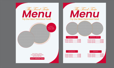 food menu design