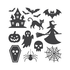 Trendy Modern Halloween Silhouette Collection