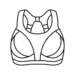sports bra running accessories line icon vector illustration