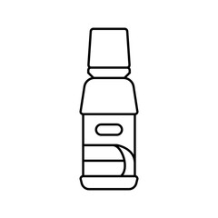 medicine bottle diarrhea relief line icon vector illustration