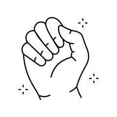 maintain proper nail hygiene line icon vector illustration