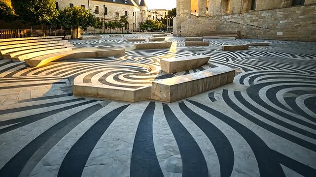 Striking architectural marvel and urban design of the Piazza d'Armi in Lecce, Italy