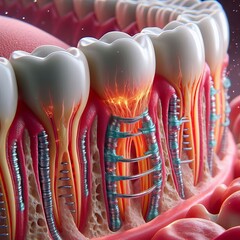 Periodontal ligamentmimicking scaffold to regrow tooth support