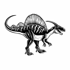 Spinosaurus vector image. Spinosaurus dinosaur on white background Vector Image.