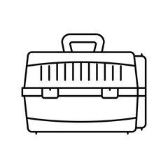 carrier pet home line icon vector illustration