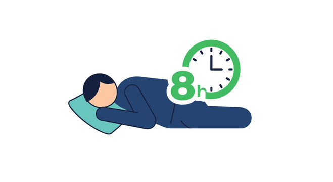 Achieve optimal sleep with 8 hours rest for health, wellness, and overall better life balance