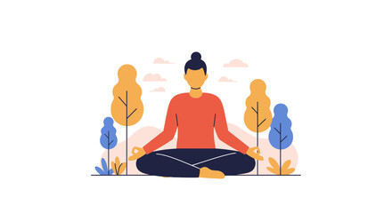 Find inner peace with mindful meditation in nature, promoting wellness and calm in a serene setting