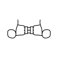 palatal expander orthodontist line icon vector illustration