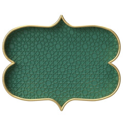 Smooth Edge Islamic Frame Gold Green