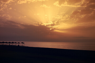 Amanecer en Roquetas de Mar, Almeria, Espa&ntilde;a