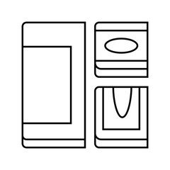 sterile drapes surgeon line icon vector illustration