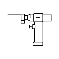 bone saw surgeon line icon vector illustration