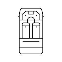 suction device surgeon line icon vector illustration