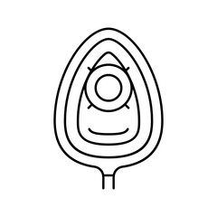 anesthesia mask surgeon line icon vector illustration