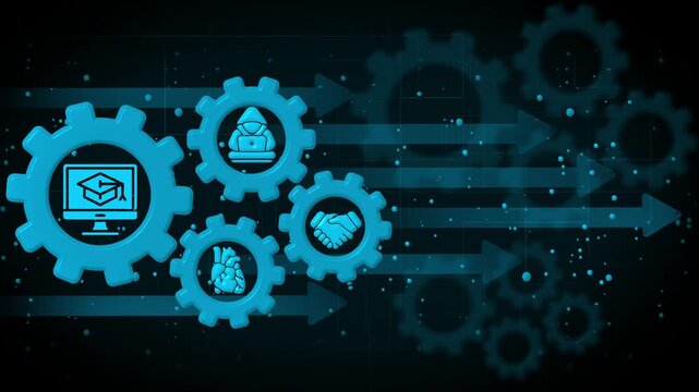 Digital Transformation Synergy Education Business Healthcare Technology Integration Network - Powered by Adobe