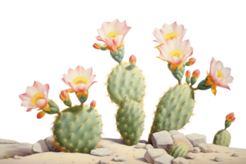PNG Painting of cactus flower border plant inflorescence fragility.