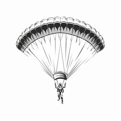 Parachute Jumper Vector image isolated on white background.