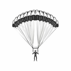 Parachute Jumper Vector image isolated on white background.