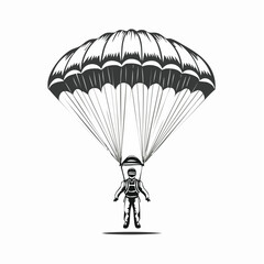 Parachute Jumper Vector image isolated on white background.