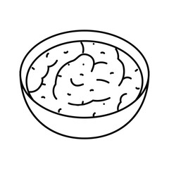 tartar sauce condiment line icon vector illustration