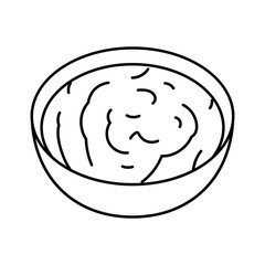 aioli condiment line icon vector illustration