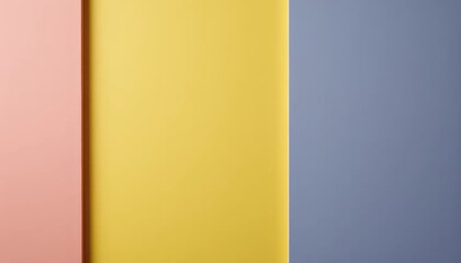 A close up of three different colored sheets of paper.