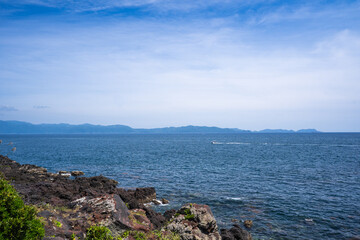 長崎鼻から眺める鹿児島湾