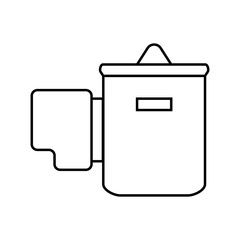 mug titanium ultralight line icon vector illustration