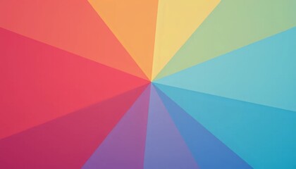 A multicolored abstract painting with a circular pattern.