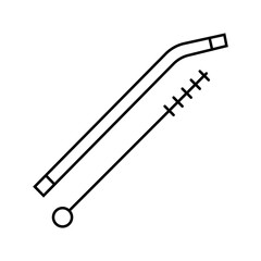 trowel titanium ultralight line icon vector illustration