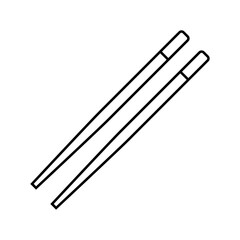 chopsticks titanium ultralight line icon vector illustration