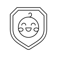safety child care nurse line icon vector illustration
