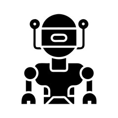 Futuristic robot design silhouette
