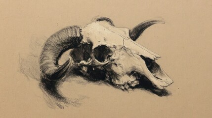 Detailed study of an animal skull