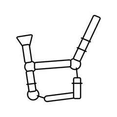 halter horse breeding line icon vector illustration