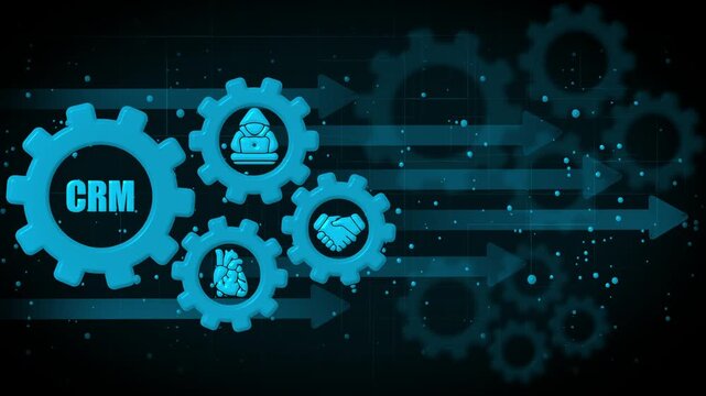 C R M business process automation customer relationship management technology gears handshake