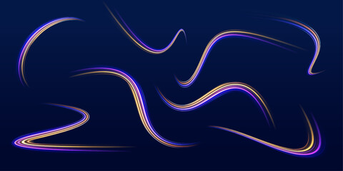 Electric neon light waves pulse through a digital tunnel, creating a sense of futuristic motion. Vivid blue and pink colors blend in a dynamic stream. High-speed data lines twist and glow in rhythm.