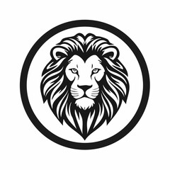 Lion in Circle Logo Template vector. Lion Circle Logo Stock Illustrations
