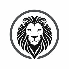 Lion in Circle Logo Template vector. Lion Circle Logo Stock Illustrations