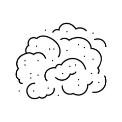 dust cloud cement concrete line icon vector illustration