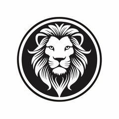 Lion in Circle Logo Template vector. Lion Circle Logo Stock Illustrations