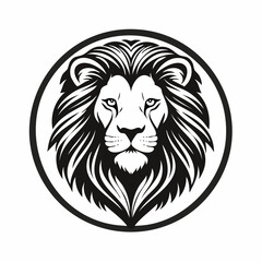 Lion in Circle Logo Template vector. Lion Circle Logo Stock Illustrations