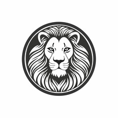 Lion in Circle Logo Template vector. Lion Circle Logo Stock Illustrations