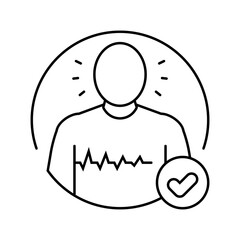 stay calm first aid line icon vector illustration