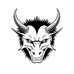 Thorny Devil Images Vector. Black and white Thorny Devil Images isolated on white background.