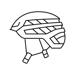 helmet rock climbing line icon vector illustration