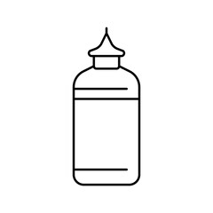 vaccine dropper line icon vector illustration