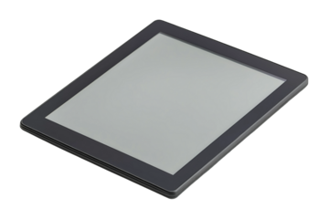 E-book reader device isolated on transparent background